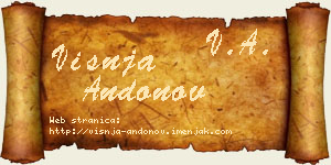 Višnja Andonov vizit kartica